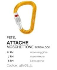 Petzl Attache Moschettone Screw-lock