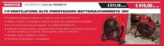Milwaukee - Ventilatore Alte Prestazioni Batteria/Corrente 18V