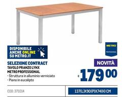 Selezione Contract Tavolo Pranzo Lnx