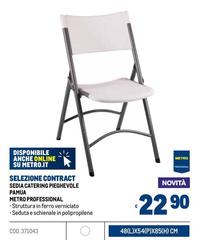 Selezione Contract Sedia Caterino Peghevole