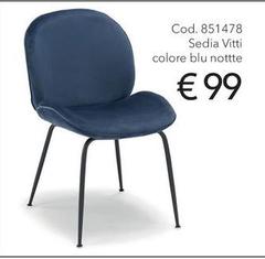  Sedia Vitti Colore Blu Nottte