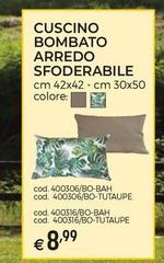 Cuscino Bombato Arredo Sfoderabile