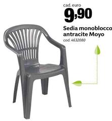Sedia Monoblocco Antracite Moyo