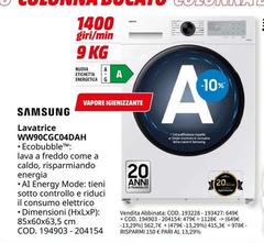 Samsung - Lavatrice WW90CGC04DAH