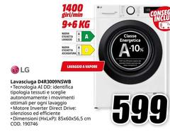 LG - Lavasciuga D4R3009NSWB