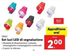 Crivit - Set Luci Led Di Segnalazione