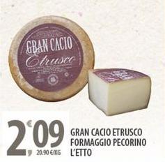 Gran Cacio Etrusco Formaggio Pecorino