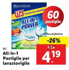 W5 - All-in-1 Pastiglie Per Lavastoviglie