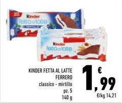 Ferrero - Kinder Fetta Al Latte