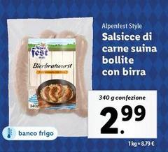 Salsicce Di Carne Suina Bollite Con Birra