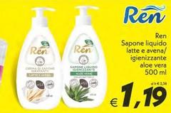 Ren - Sapone Liquido Latte E Avena/Igienizzante Aloe Vera