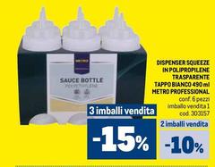 Dispenser Squeeze In Polipropilene Trasparente