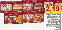 Findus - Cordon Bleu/Huggets Di Pollo/ Bastoncini Chicken/Grimberg