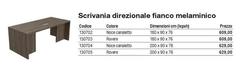 Scrivania Direzionale Fianco Melamínico