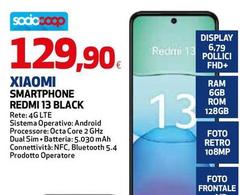 Xiaomi - Smartphone Redmi 13 Black