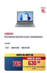 Lenovo - Notebook Ideapad Slim 3 83em004uix