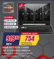 Asus - Notebook Gaming Tuf A15 Fa506nc-hn001w