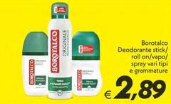 Borotalco - Deodorante Stick/Roll On/Vapo/Spray