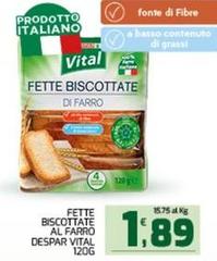 Basso - Fette Biscottate Al Farro Vital 120g