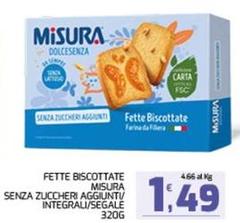 Misura - Fette Biscottate Integrali/ Segale