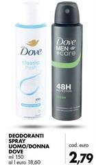 Dove - Deodoranti Spray Uomo/Donna