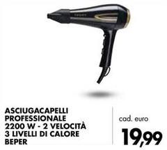 Beper - Asciugacapelli Professionale 2200 W-2 Velocità 3 Livelli Di Calore