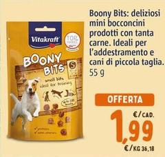 Vitakraft - Boony Bits: Deliziosi Mini Bocconcini Prodotti Con Tanta Carne. Ideali Per L'Adestramento E Cani Di Piccola Taglia