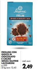 Lazzaroni - Frollini Con Gocce Di Cioccolato E Cacao Senza Glutine