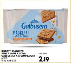 Galbusera - Biscotti Magretti Senza Latte E Uova X 6 Confezioni