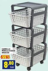 Carrello Modula 3 Ceste Ghiaccio