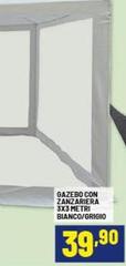 Gazebo Con Zanzariera Bianco/Grigio