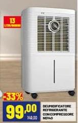 Necchi - Deumidificatore Refrigerante Con Compressore ND140