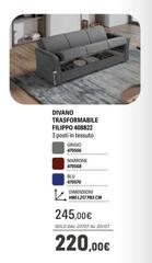 Blu - Divano Trasformable Fllippo 408x822