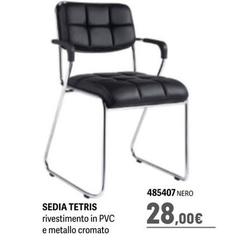 Sedia Tetris Rivestimento In PVC E Metallo Cromato