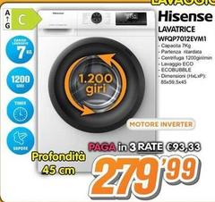 Hisense - Lavatrice WFQP7012EVM1 