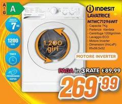 Indesit - Lavatrice MTWC71296WIT 