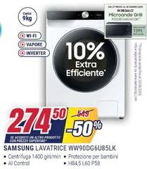 Samsung - Lavatrice WW90DG6U85LK