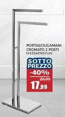Portasciugamani Cromato 2 Posti