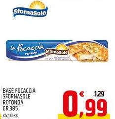 Sfornasole - Base Focaccia  Rotonda