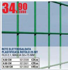Rete Elettrosaldata Plastificata Rotolo 25 Mt