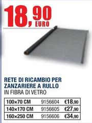 Rete Di Ricambio Per Zanzibarie A Rullo In Fibra Di Vetro