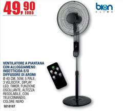 Bion - Ventilatore A Piantana Con Alloggiameno Insetticida E/O Diffusore Di Aromi
