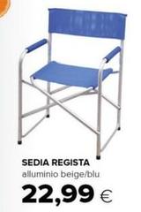 Sedia Registra Alluminio Beige/blu