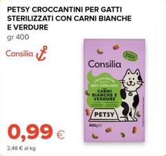 Consilia - Petsy Croccantini Per Gatti Sterilizzati Con Carni Bianche E Verdure