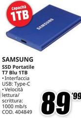 Samsung - Ssd Portatile T7 Blu 1tb