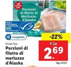 Ocean Sea - Porzioni Di Filetto Di Merluzzo D’Alaska