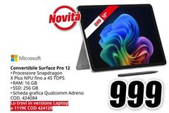 Microsoft - Convertibile Surface Pro 12
