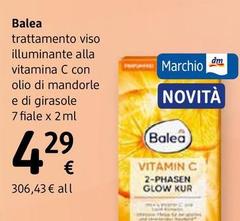 Balea - Trattamento Viso Illuminante Alla Vitamina C Con Olio Di Mandorle E Di Girasole 7 Fiale