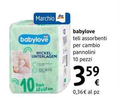 Babylove - Teli Assorbenti Per Cambio Pannolini 10 Pezzi