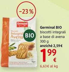 Germinal Bio - Biscotti Integrali A Base Di Avena 300 G